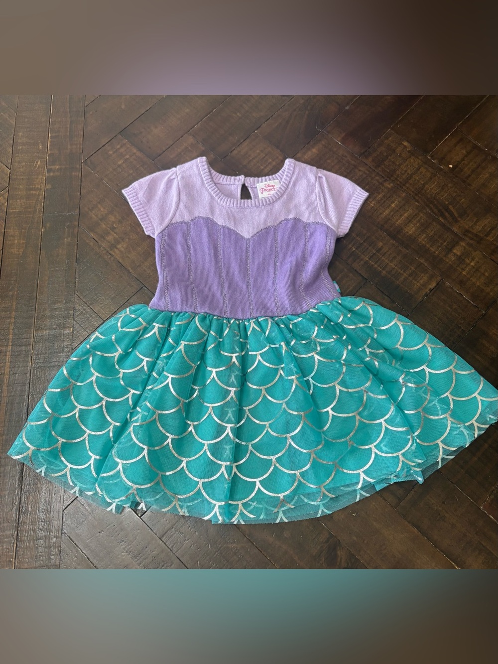 Disney Ariel Mermaid Tulle Dress Toddler Girl size 2T